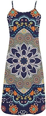 Women's Bohemian Floral Hippie Polyester Casual Slip Dress XXXL