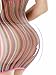 FasiCat Women Lingerie Rainbow Fishnet Babydoll Halter Stretch Chemise