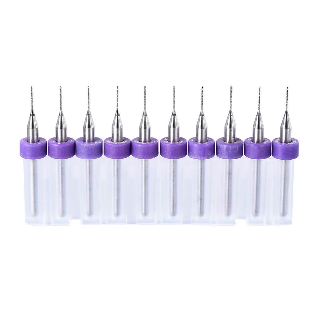 sourcing map PCB Drill Bits 0.4mm Tungsten Carbide Rotary Tool Jewelry CNC Engraving Print Circuit Board Micro Drill Bits 1/8 Inch Shank 1 Set (10 Pcs)