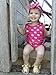 Messy Code Baby Romper Onesies Girls Clothes Gold Dot Jumpsuits Headband Outfit Sleeveless Boutique,Hot Pink,Small / 6-12Month