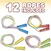ArtCreativity 7.5ft Rainbow Jump Rope Set - 12 Pack - Vibrant Jumping Ropes for Kids - Durable Nylon Skipping Ropes - Great Birthday Party Favors, Goodie Bag Fillers, Gift Idea for Boys and Girls
