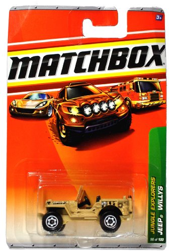 Mattel Year 2010 Matchbox MBX Jungle Explorers Series 1:64 Scale Die Cast Car #96 - Sandy Brown Four Wheel Drive Utility Vehicle JEEP WILLYS (T1536)