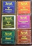 Amazing Ayurveda Premium Assorted Handmade Soap Soap Sampler. Contains 6 Unique Flavors- Mint & Eucalyptus, Basil, 5 Flower, Shea & Coconut, Fruit Fantasy and Sea Buckthorn, 1.7oz Each