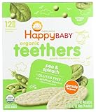 Happy Baby, Baby Food Teether pea Spinach Organic