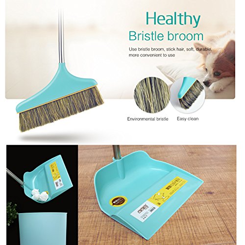 Dustpan Broom Sets,SuperUS New Material Home Casual Environmental Recycle Upright Sweep Set - Thumbnail 5
