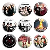 Fall Out Boy Pinback Buttons Pin Badges 1 Inch (25mm) - Pack of 9