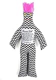 Dammit Doll - Classic Dammit Doll - Millesime Chevron - Multi Color Chevron , Magenta Hair - Stress Relief, Gag Gift