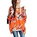 JFDWOPHT Boho Chiffon Tunic Blouse Shirt Loose Batwing Tops for Women