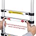 Finether 12.5 FT Aluminum Telescopic Extension Ladder, Portable Heavy Duty Multi-Purpose Aluminum Folding Telescoping Ladder,330 Pound Capacity