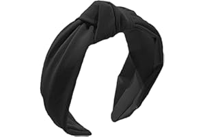 Etercycle Headband for Women, Knotted Wide Headband, Yoga Hair Band Fashion Elastic Hair Accessories for Women (Black)
