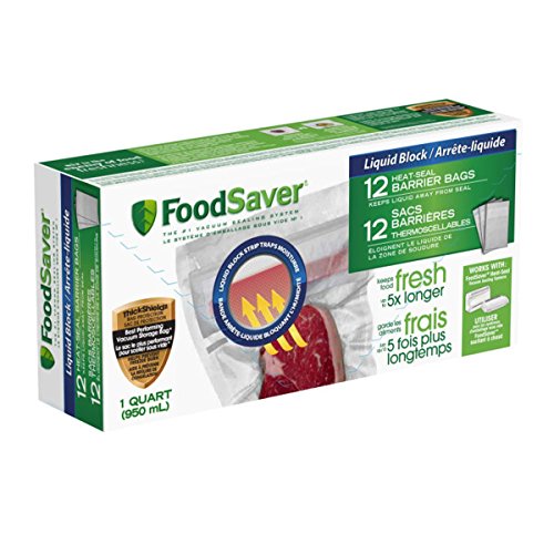 FoodSaver Liquid Block Quart Size Bags (12 Count) Amazon.ca Home