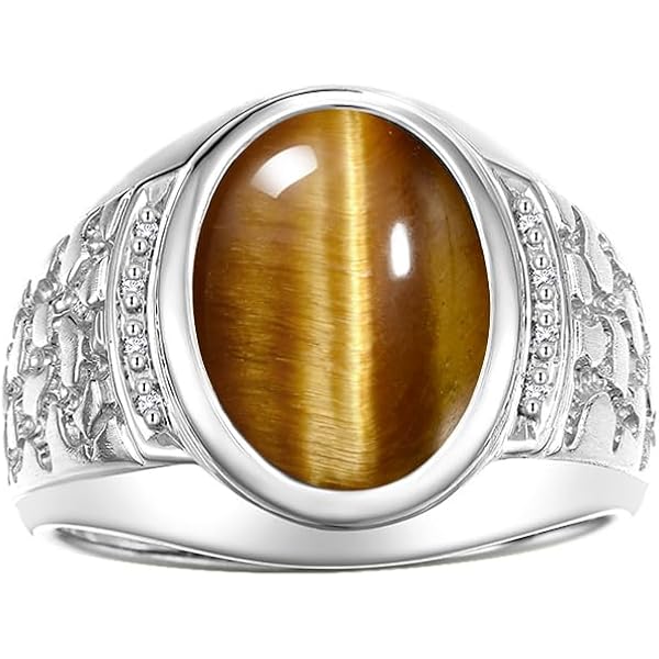 Jewelryonclick 3 Carat Natural Yellow Sapphire Ring - 925 Sterling Silver For Men & Women, Astrological Birthstone