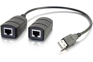 C2G/ Cables to Go 54284 1 Port USB 2.0 Over Cat5/Cat6 Extender (150'), Black