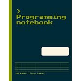 Programming Notebook: a notebook with indentations for coding sketching and practice [Green Retro]