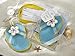 Kate Aspen Flip-Flop Luggage Tag In Beach-Themed Gift Box, Blue/Yellow, One Size