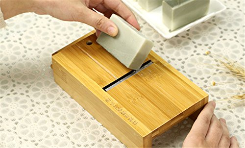 FantasyDay Multi-function Practical Adjustable Bamboo Soap Cutter Drawer Box Soap Beveler Planer Soap Trimming Tool for Handmade Soaps and Candles Trimming DIY Craft Soap Making Kitchen Tool - Thumbnail 5