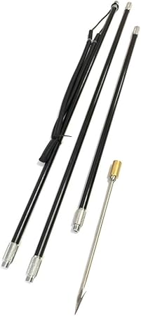 Amazon 1本銛 銛 4点セット グラスファイバー製 3ピース 5cm 手銛 スピアフィッシング クラスタースピア ポールスピア ヤス ダイビング シュノーケリング ハンドスピア ノーブランド品 ダイビング シュノーケリング