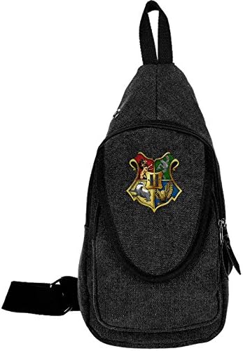 PPlidfen Harry Potter Hogwarts Cool Outdoor Sports Casual Canvas Unbalance Backpack Crossbody Sling Bag Shoulder Bag Chest Bag