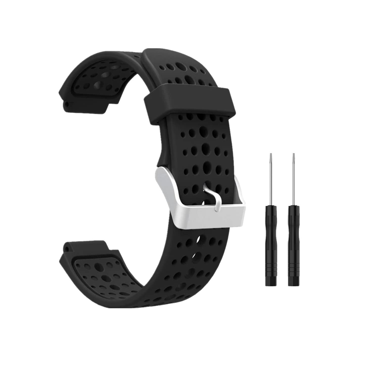Muovrto Replacement Strap for Garmin Forerunner 25, Soft Silicone Sport Band Wath Strap Replacement Band-for Men Watch