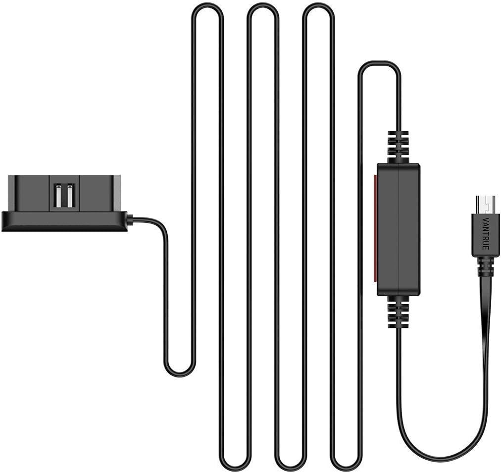 Vantrue 10ft Mini USB OBD Hardwire Charger Cable for Vantrue N2 Pro, T2, N2, N1 Pro, X3, X4 Dash Cam and Other Dash Cams with Mini USB Power Port