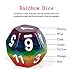 Rainbow Dice, Polyhedral DND Dice Sets for Dungeons and Dragons Role Playing Game Including Soft Dice Pouch (Rainbow Opaque)