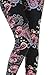 VIV Collection Plus Size Printed Brushed Ultra Soft Leggings (Pink and Blue Paisley)