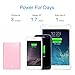 8000mAh Power Bank Portable Charger, iXCC Aluminum High Speed Compact External Battery Pack Charger for iPhone, iPad, Samsung Galaxy and More - Pink
