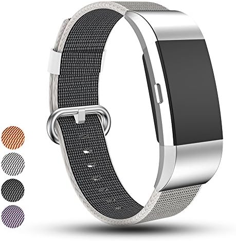 Feskio for Fitbit Charge 2 Watch Band Strap Accessory Woven Nylon Replacement Watch Band Wrist Strap for Fitbit Charge2 Smart Watch