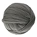 Zituop Super Chunky Yarn Soft Merino Wool Alternative Yarn Bulky Roving for Arm Knitting Blanket, 500g-1.1lb (Dark Grey)