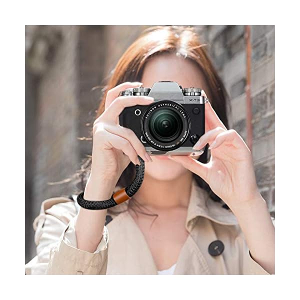 CHUER Kamera Handschlaufe, Baumwoll Wrist Strap im Retro Look - Universal Handgelenkschlaufe für Systemkameras/Digitalkameras Handschlaufe für Spiegellose Kameras (23cm) – Bild 8
