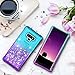 Ruky for Galaxy Note 9 Case, Gradient Quicksand Series Glitter Flowing Liquid Floating TPU Bumper Cushion Reinforced Corners Girls Women Cute Case for Galaxy Note 9 (2018 Release) (Aqua Purple)