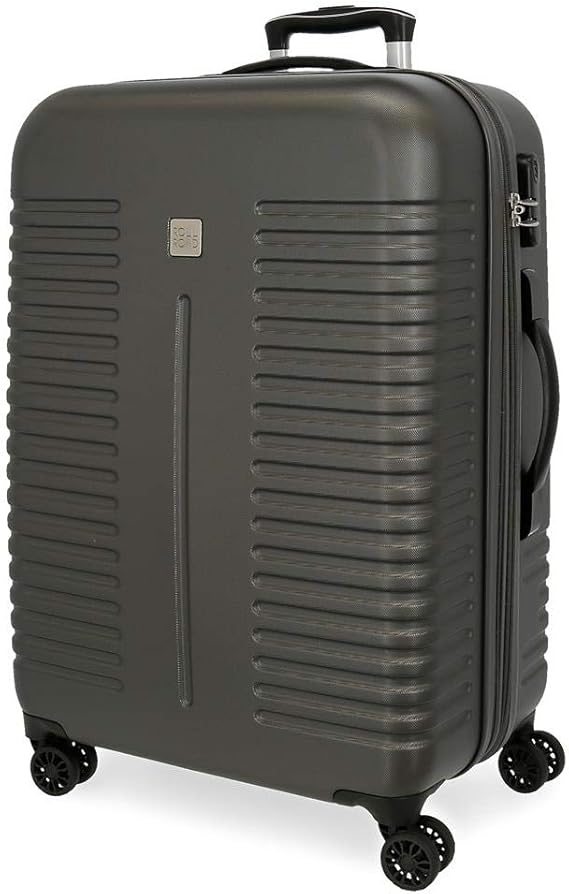 Roll Road India Grey Medium Suitcase 48 x 70 x 27 cm Rigid ABS