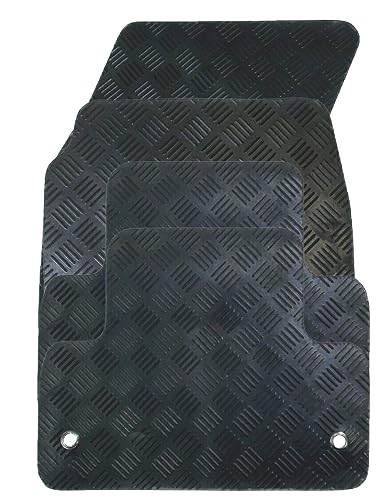 Lot de Tapis de Voiture en Caoutchouc Compatible/de Remplacement pour Renault Clio (années 2006 à 2009) sur Mesure, très résistants, imperméables, antidérapants