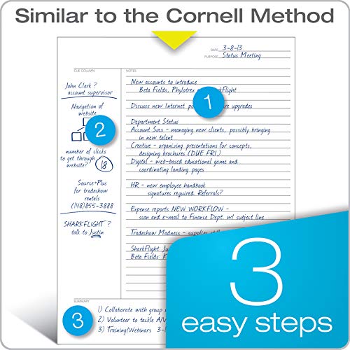 Tops-FocusNotes-Note-Taking-System-Filler-Paper-85-x-11-Inch-3-Hole-Punched-White-100-Sheets-62354