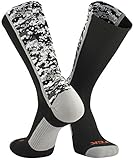 TCK Sports Digital Camo Crew Socks (Black, X-Large)