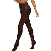 Citystl Opaque Black Tights for Women, 80D Solid Color Soft Tights, Control Top Microfiber Pantyhose for women