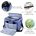 Teamoy Knitting Bag with Inner Detachable Divider, Yarn Storage Crochet Bag for Unfinished Projects, Crochet Hooks and Other Accessories, Dark Blue
