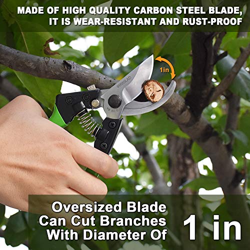 IRRIGLAD V8 Professional Pruning Shears, Gardening Scissors, Hand Pruners, Garden Clippers, Stainless Steel Blades, 8" Heavy Duty Tree Trimmers, Safety Lock - Thumbnail 2