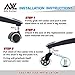 AXL Wheels for Office Chairs 3 inch PU Rollerblade Style casters (Set of 5), Safe for All Hardwood Floors, Black/Clear