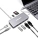 MINIX USB-C Hub Multiport Adapter with Dual HDMI Output, 4K Adapter, 3 USB 3.0 Ports, Gigabit Ethernet Port,USB-C Charging Port, Micro SD/SD Card Readers for Apple MacBook/MacBook Pro. (Space Gray)