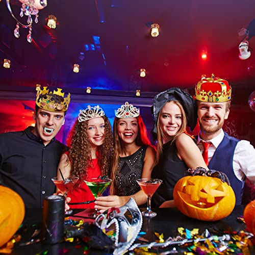 4 Packs King Crowns Princess Tiara Adjustable Crowns Gold Crown Funny