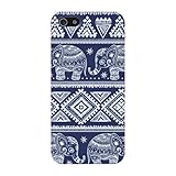 Blue Elephants Aztec Hard Case Cover iPhone 5S/5