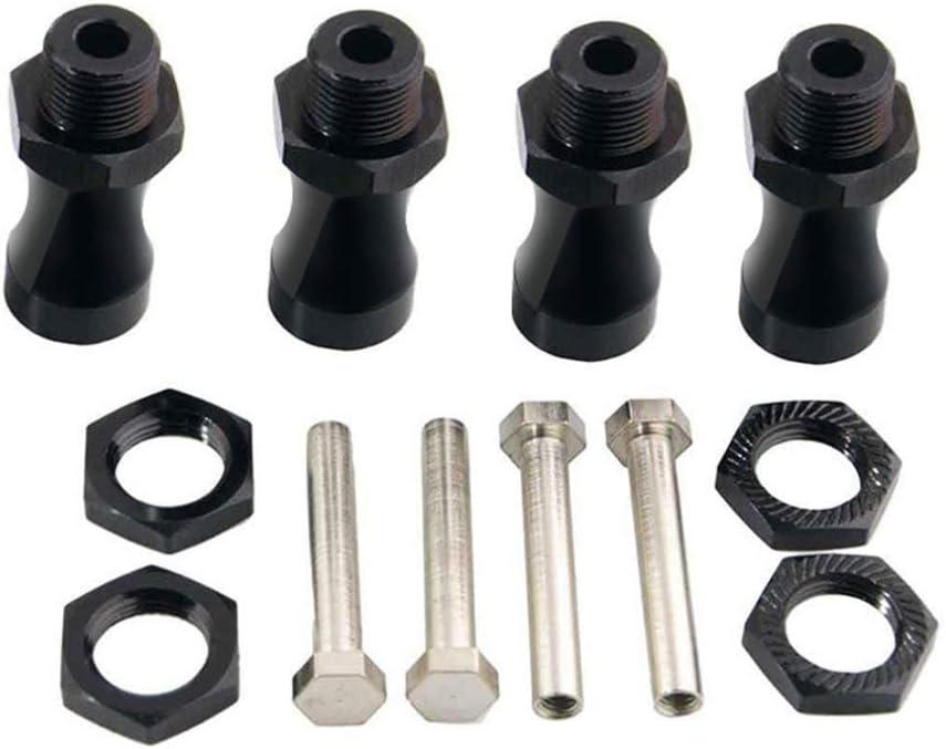 Shaluoman Wheel Hex Driver 12mm Turn 17mm Hex Adapter 30mm Extension Black Fit RC Truck
