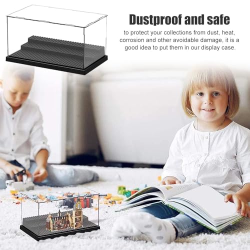 Acrylic Display Box, Perspex Dustproof ShowCase, Toys Model Display Box for Minifigures Brick Building Block Acrylic figure display case box for LEGO