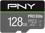 PNY Pro Elite 128GB microSDXC Card Class 10 UHS-I U3 100MB/s A1 V30 + Adapter