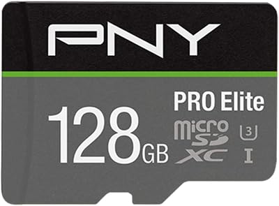 PNY Pro Elite 128GB microSDXC Card Class 10 UHS-I U3 100MB/s A1 V30 + Adapter