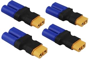 FLY RC 4pcs No Wires XT60 Female to EC5 Plug Male Adapter Wireless Connector for RC FPV Drone Car Lipo NiMH Battery Charger E