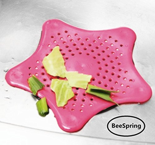 Shower Drain Hair Catcher, BeeSpring Starfish Shaped Strainer Drain Protector for Kitchen and Bathroom 2PCS randam color - Thumbnail 6