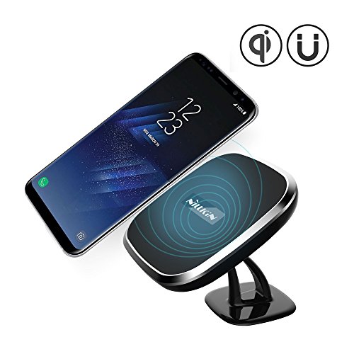 Wireless Charger, Nillkin 2-in-1 Qi Wireless Charging Pad & Magnetic Car Mount Holder [2nd Generation] for iPhone X, iPhone 8/8 Plus/7/6/6s/Plus, Samsung Note 8/S8/S8 Plus and More - Model C