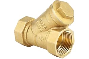 HILITAND 1" BSPP Y Shaped Brass Strainer Filter Valve Female Thread Connector for Water Oil Separation